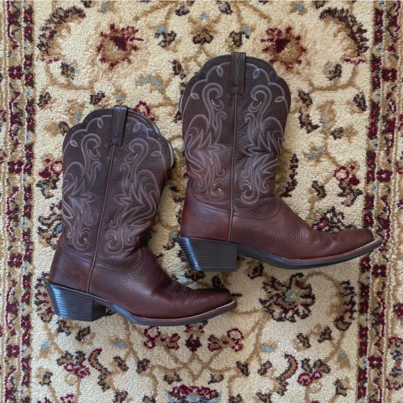 Ariat Boots Legend Oiled Square Toe Brown Western Cowgirl